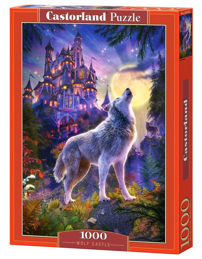CASTORLAND 1000 Piece Jigsaw Puzzle, Wolf Castle, Fantasy Puzzle, Castle at night, C-104178-2
