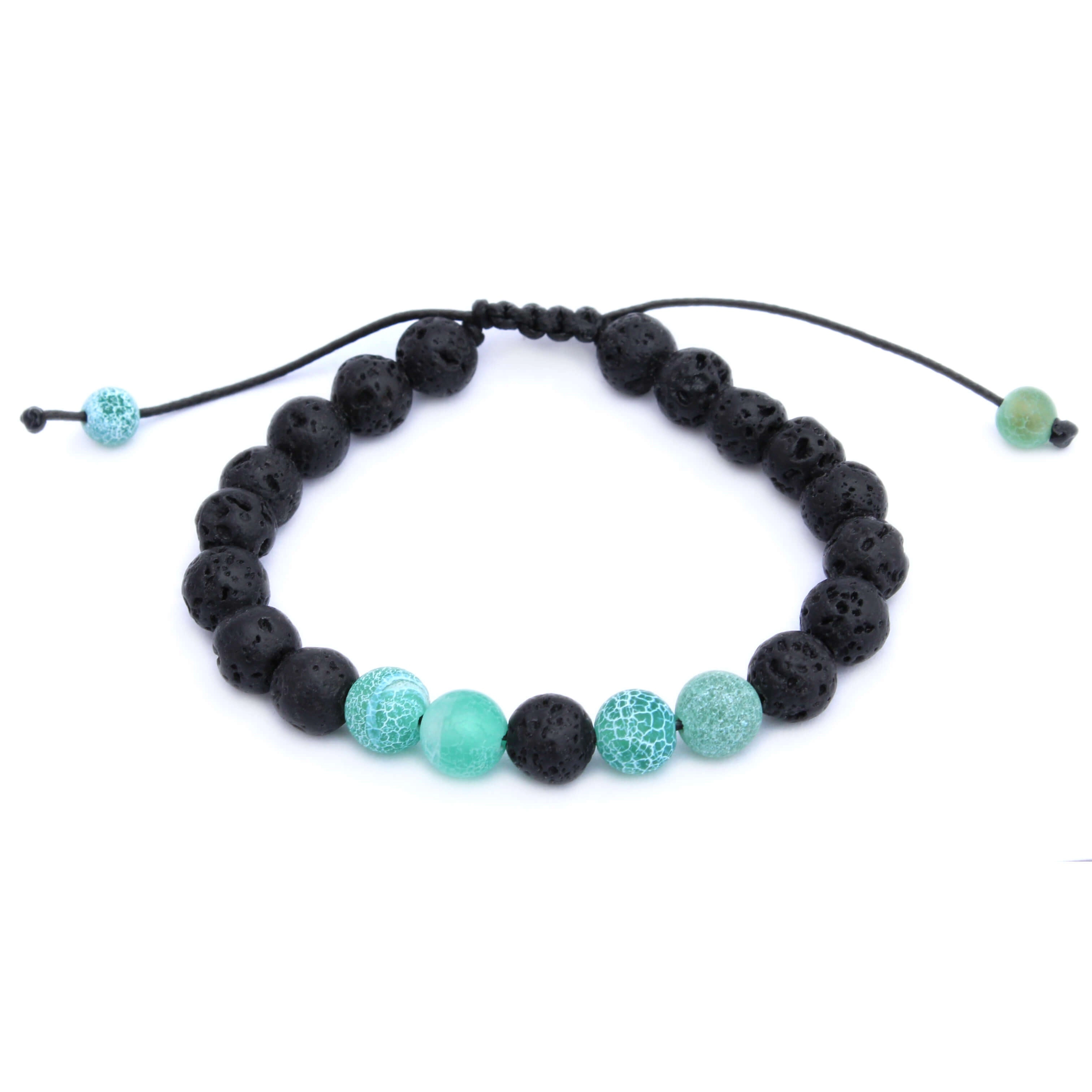 Plantlife Cobalt Aura Druzy Quartz Adjustable Aromatherapy Bracelet