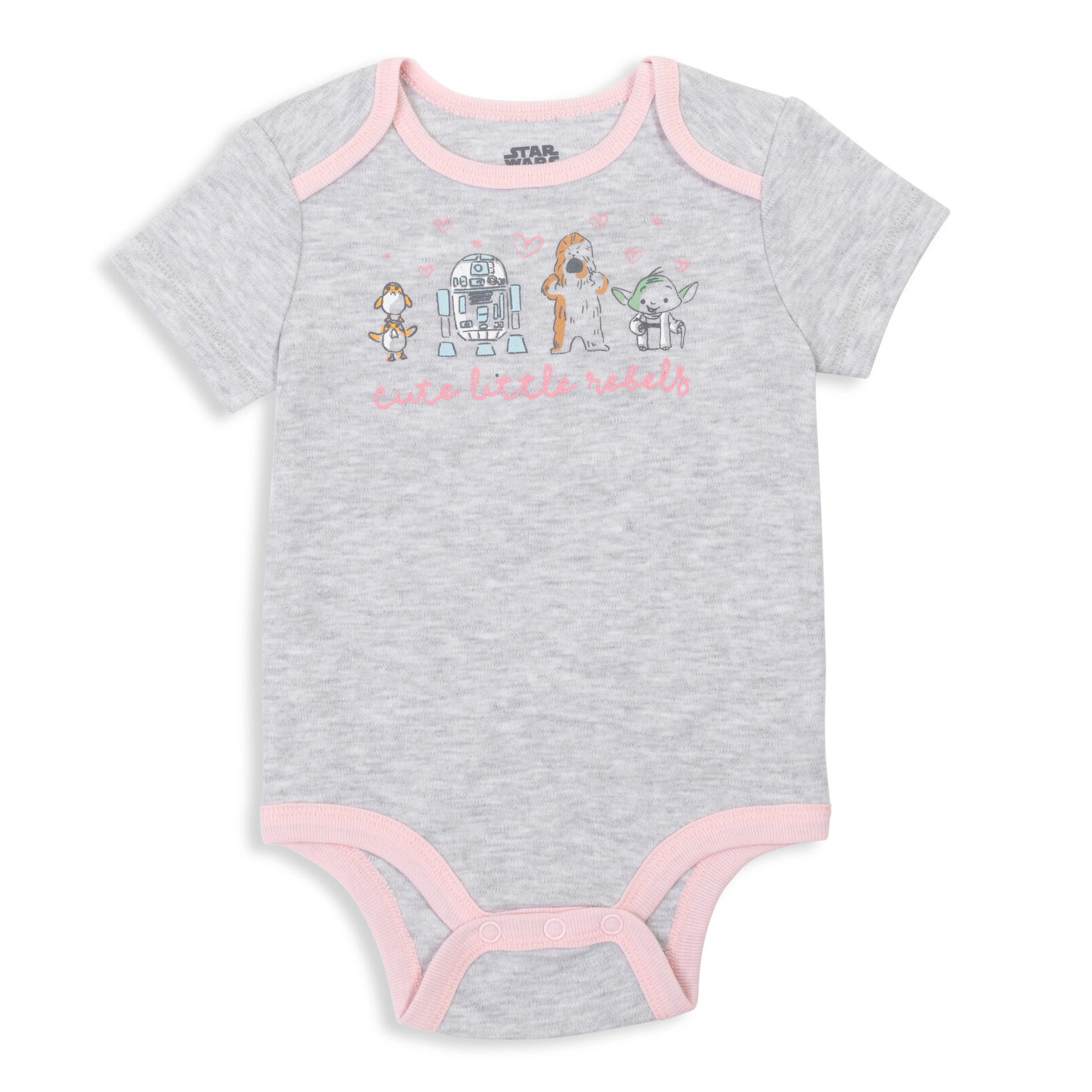Star Wars The Mandalorian Grogu Baby Girls' 5-Pack Short Sleeve Bodysuits