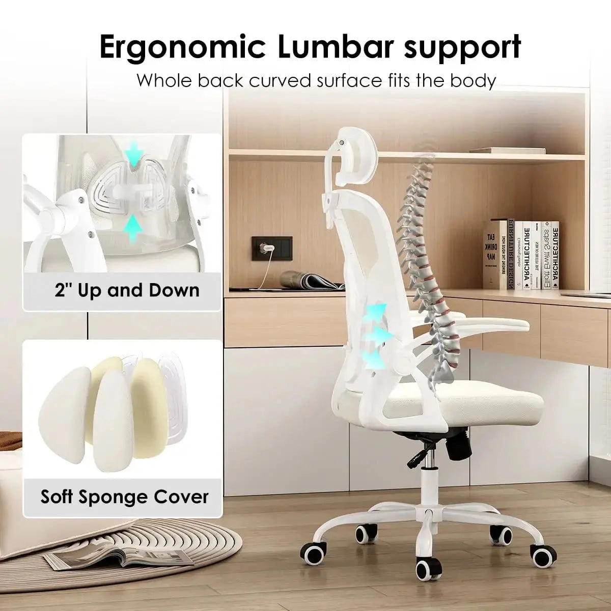 Platinum-Level Office Chairs Ergonomic Office Chair with Adjustable Lumbar Support and Headrest