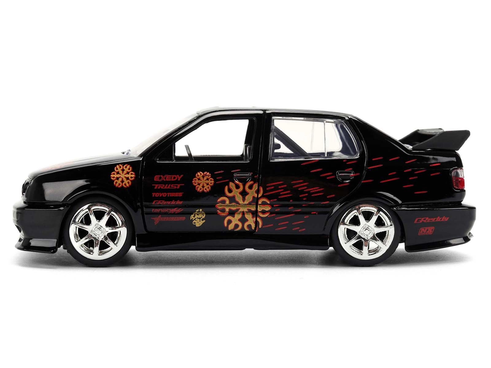 Jada Volkswagen Jetta Black With Graphics "Fast & Furious Remix - 25Th Anniversary" Series 1/32 Diecast Model
