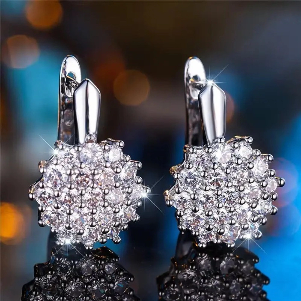 Women Drop Earrings with Sparkling Crystal Cubic Zirconia