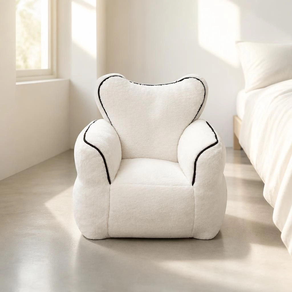 GOODSILO Soft Faux Fur Comfortable Lazy Lounge Bean Bag Chair
