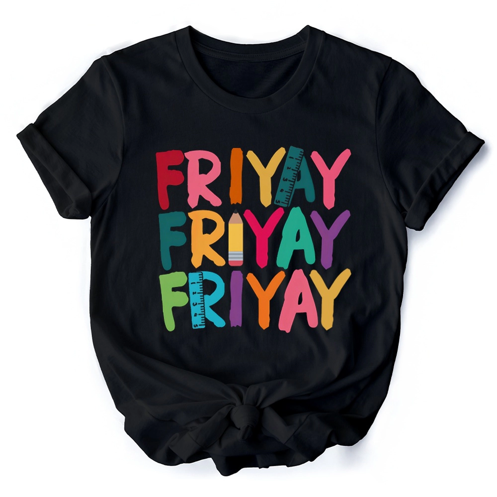 OrnamentallyYou Womens Friday Teacher T-Shirt