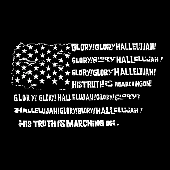 LA Pop Art Boy's Word Art T-Shirt - Glory Hallelujah Flag