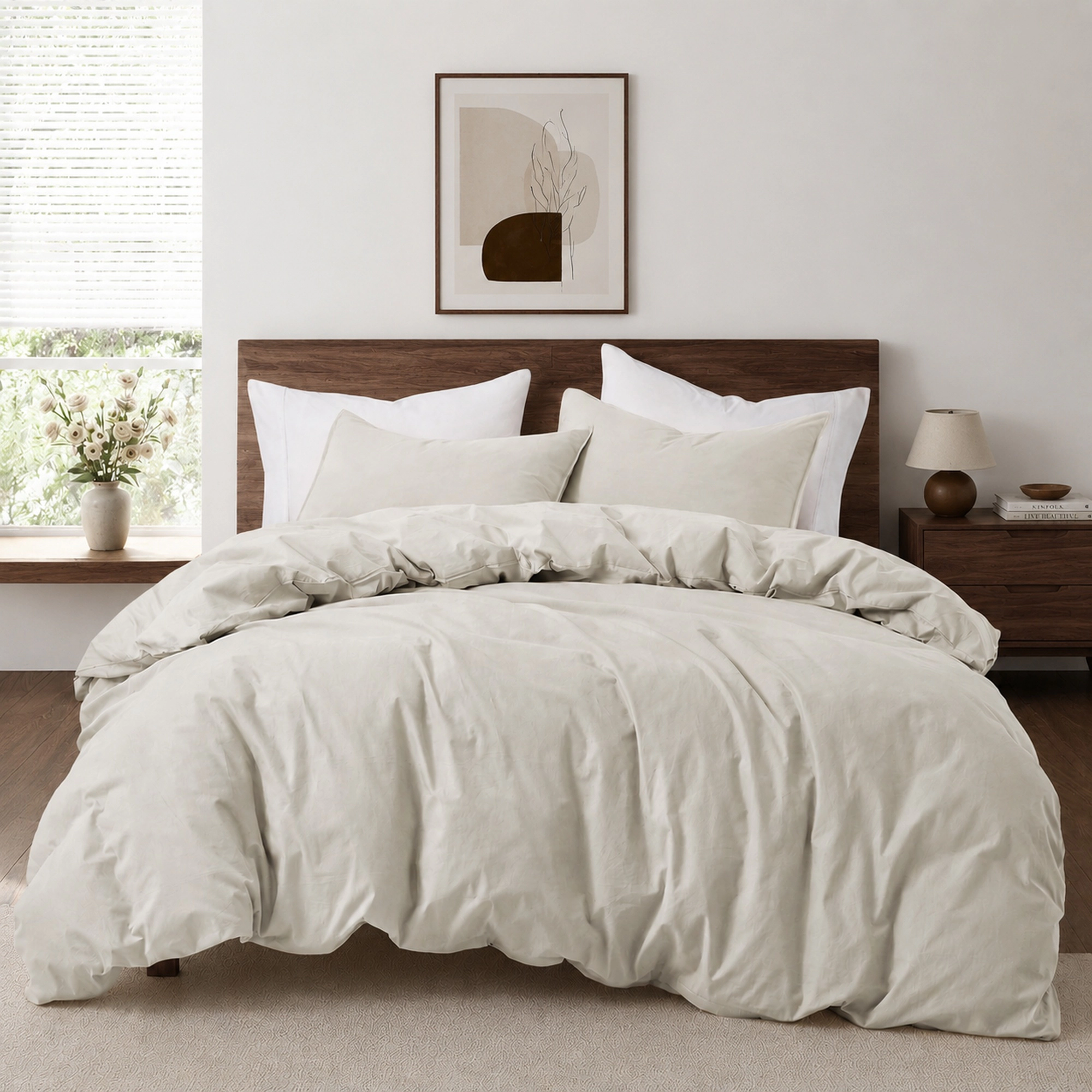 Unikome 100% Cotton Duvet Cover Set - Soft, Breathable, And Durable Bedding For A Comfortable Sleep