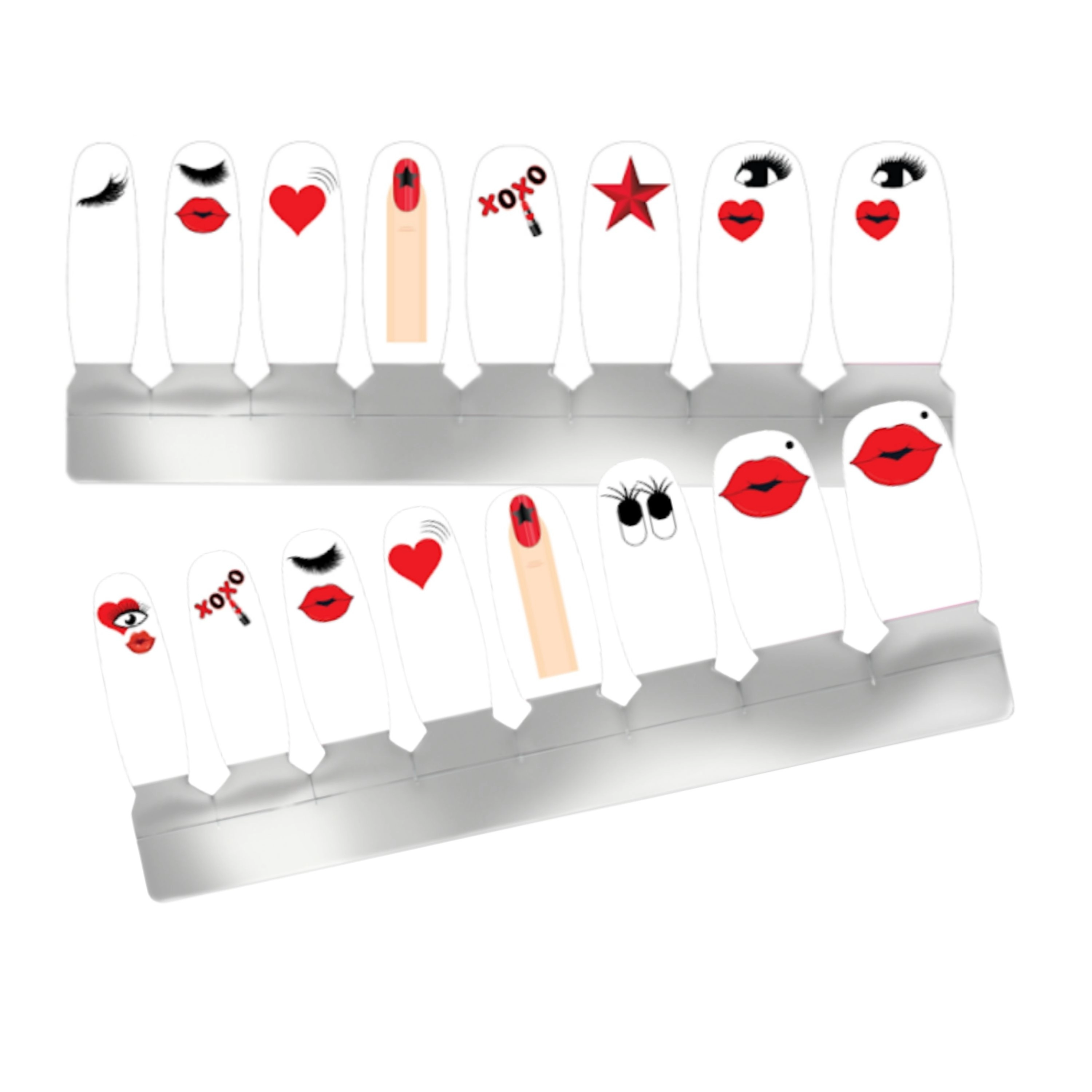 XPNail Women's 2-Pack Bundle of Nail Polish Strips Mood 16ct