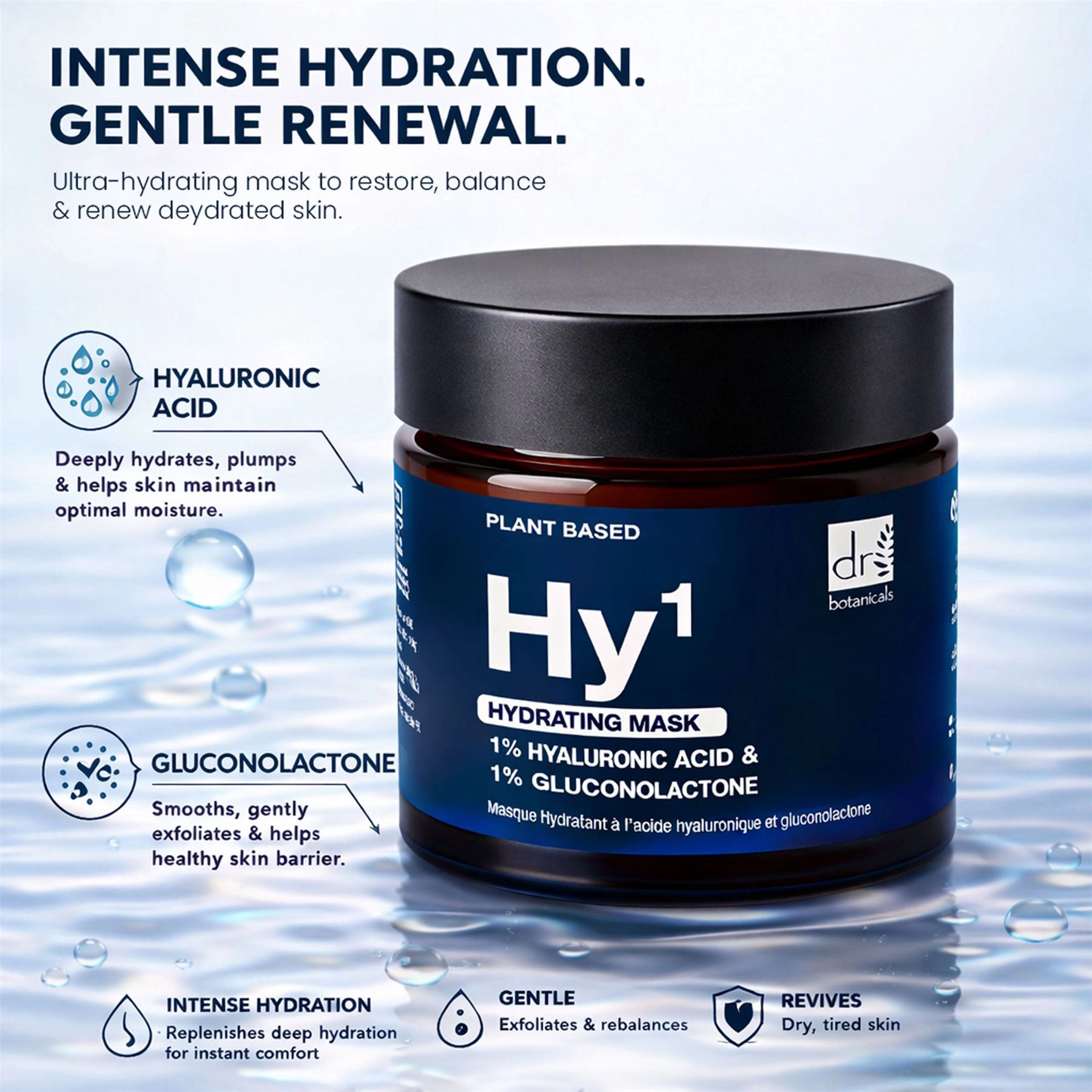 Dr. Botanicals Hydrating Mask 1% Hyaluronic Acid 1% Gluconolactone 60ml