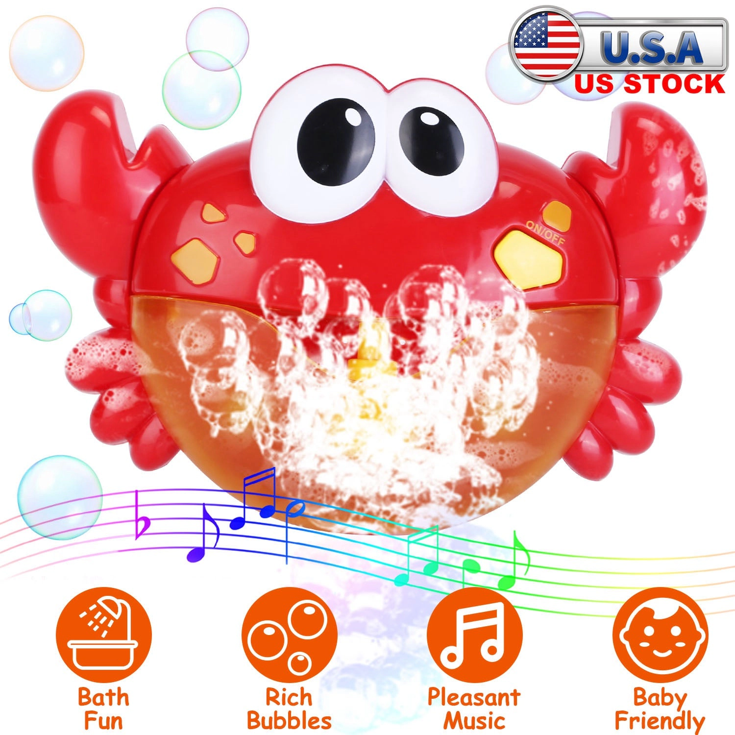 GBruno Kids' Musical Frog Bubble Bath Maker