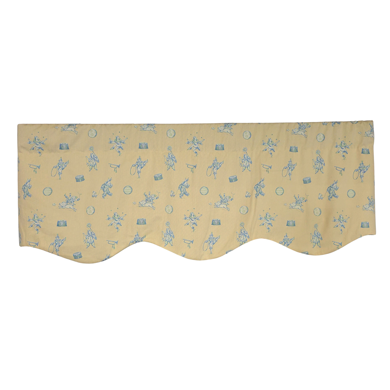 RLF Home Circus Provance Window Valance 100% Cotton Lined Rod Pocket 50" x 17" Yellow