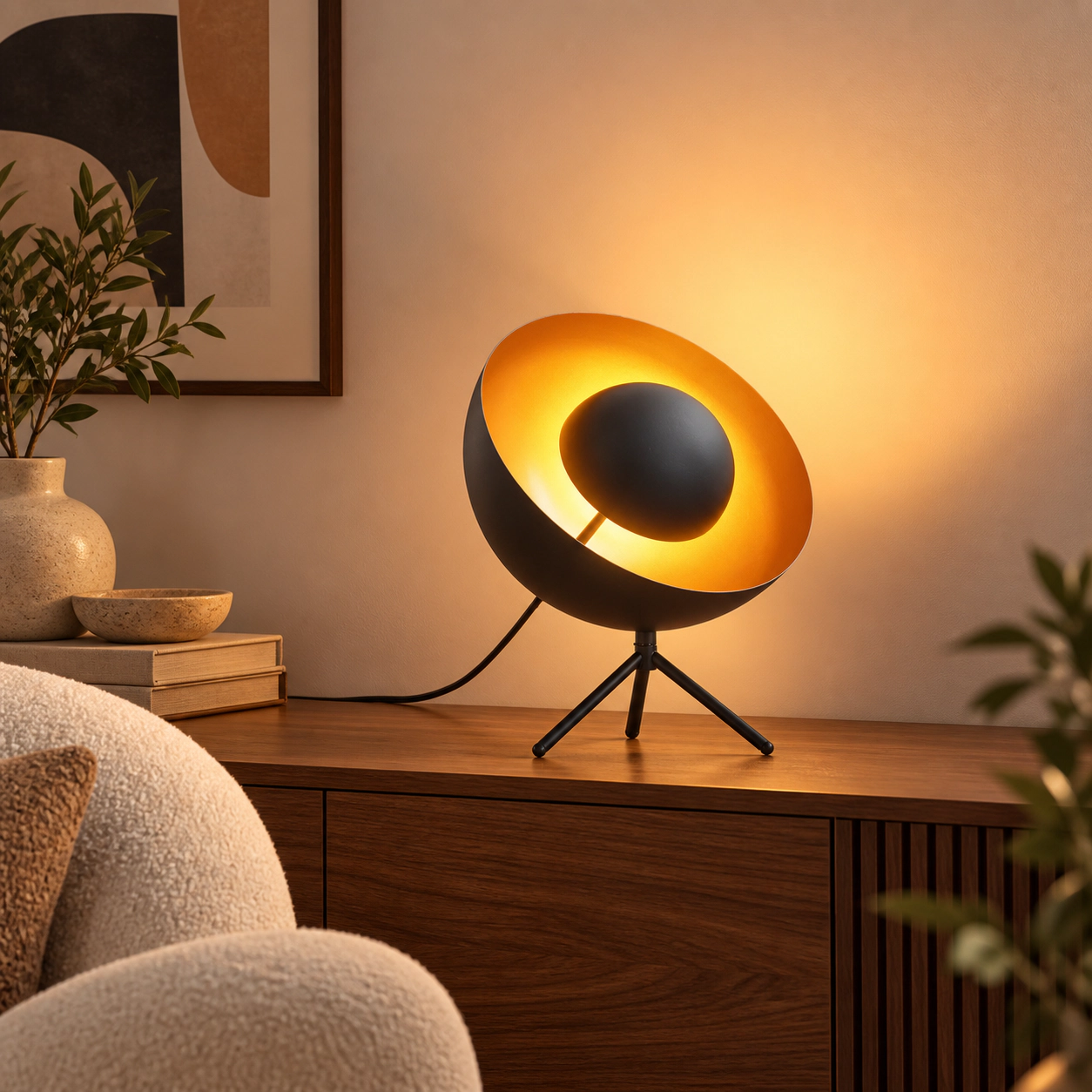EP LIGHT Mid Century Satellite Radar Table Lamp