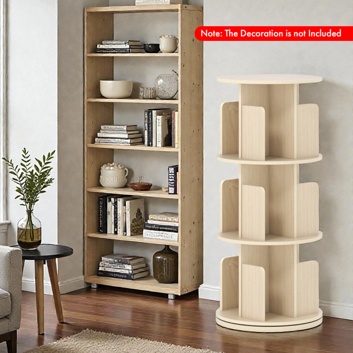 Hivvago Multi-Tier Rotating Bookcase