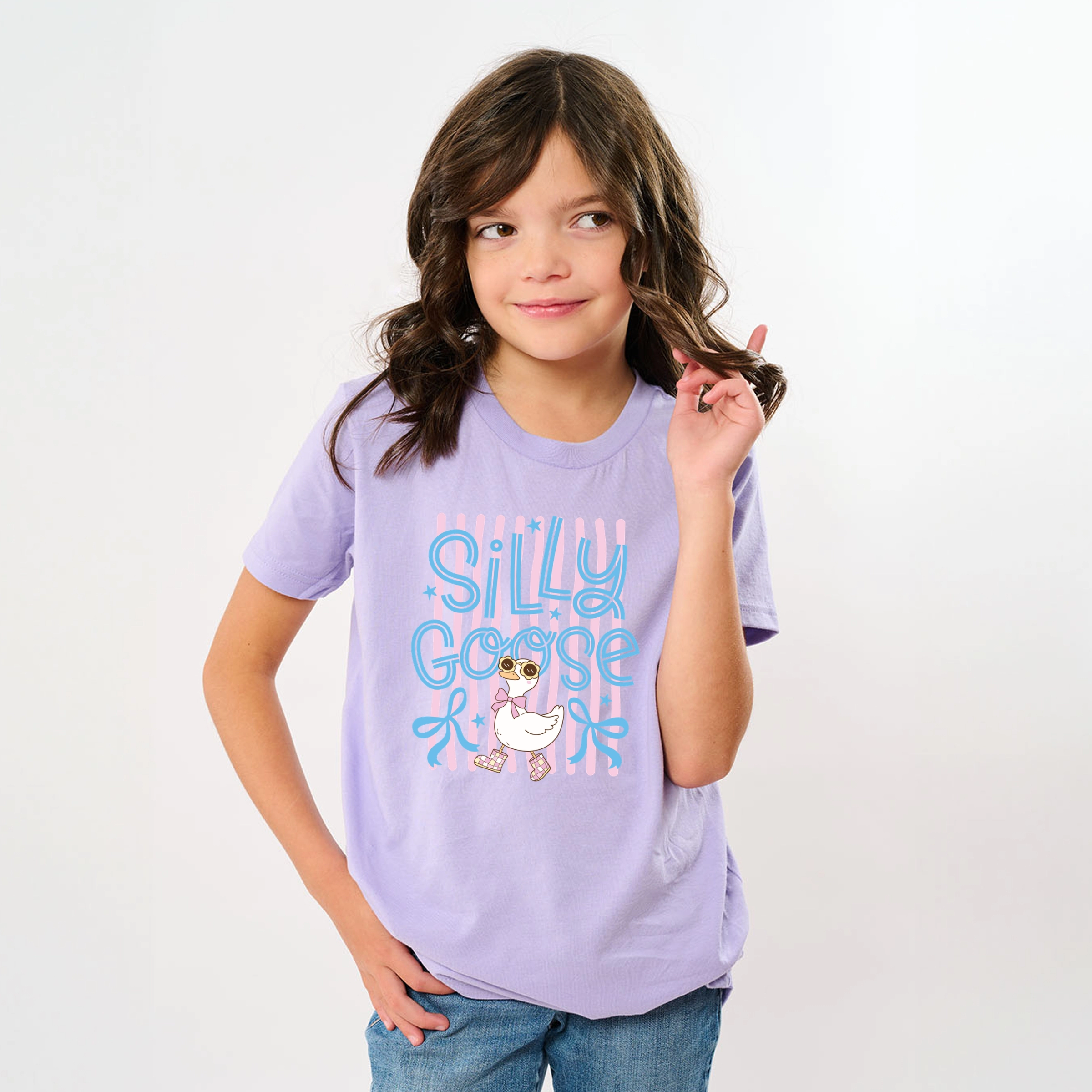 The Juniper Shop - Silly Goose Stripes Youth Short Sleeve Graphic T-Shirt