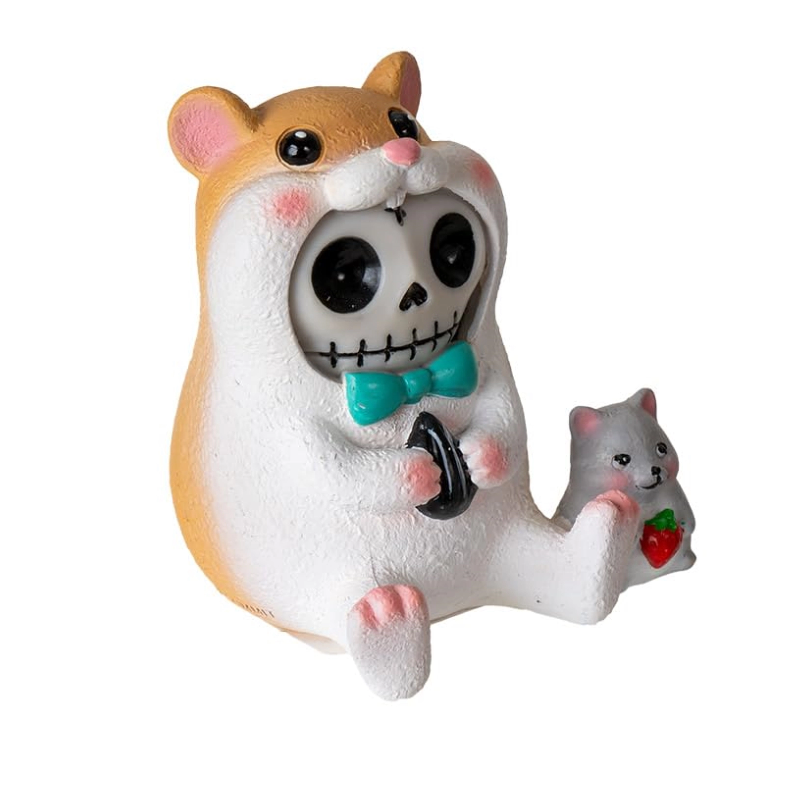 Pacific Giftware Hammy Furrybones Figurine Skeleton in Adorable Hamster Costume with Tiny Mouse Friend 2.95 Tall