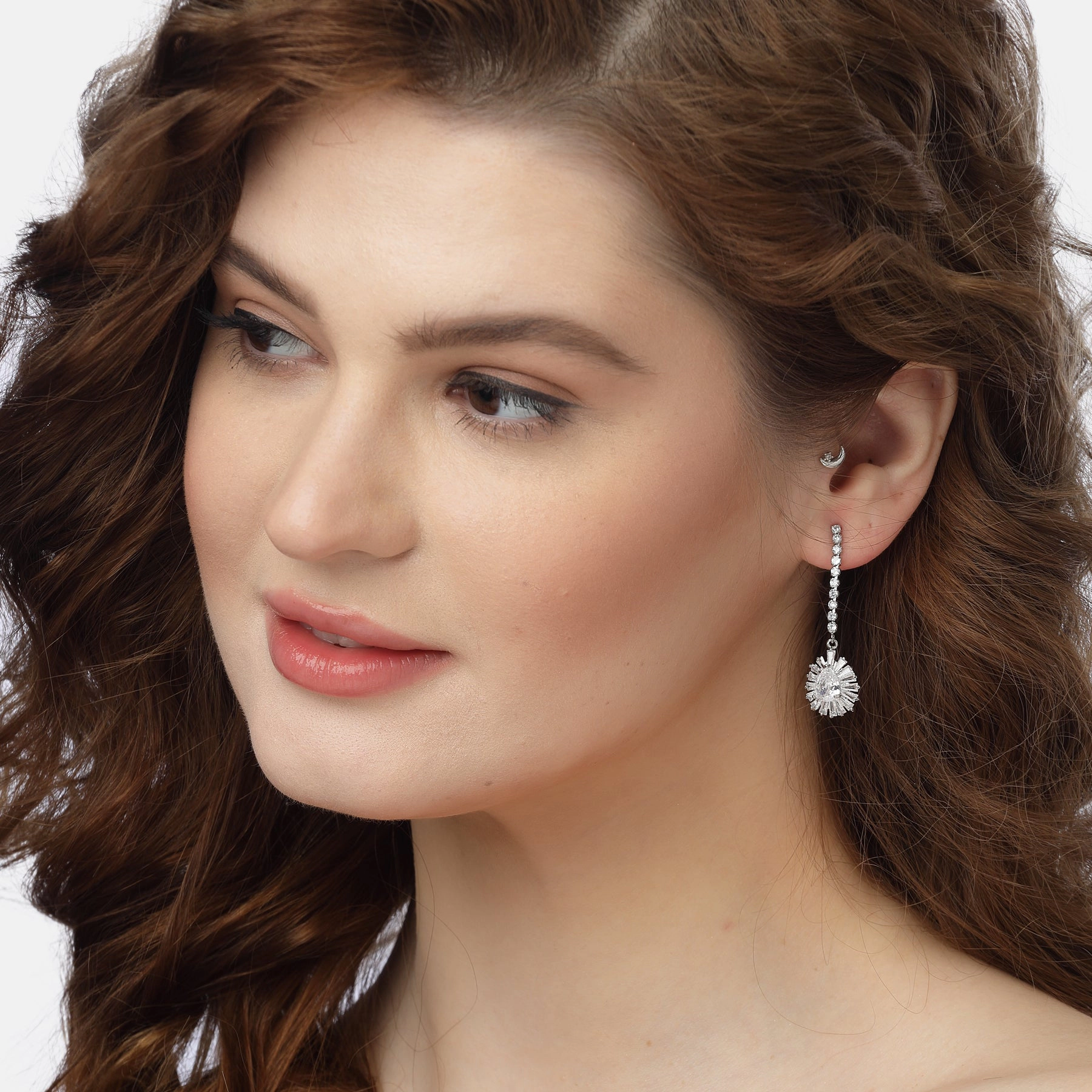 AGP PARIS Womens Sparkling Sunshine Drop Earrings
