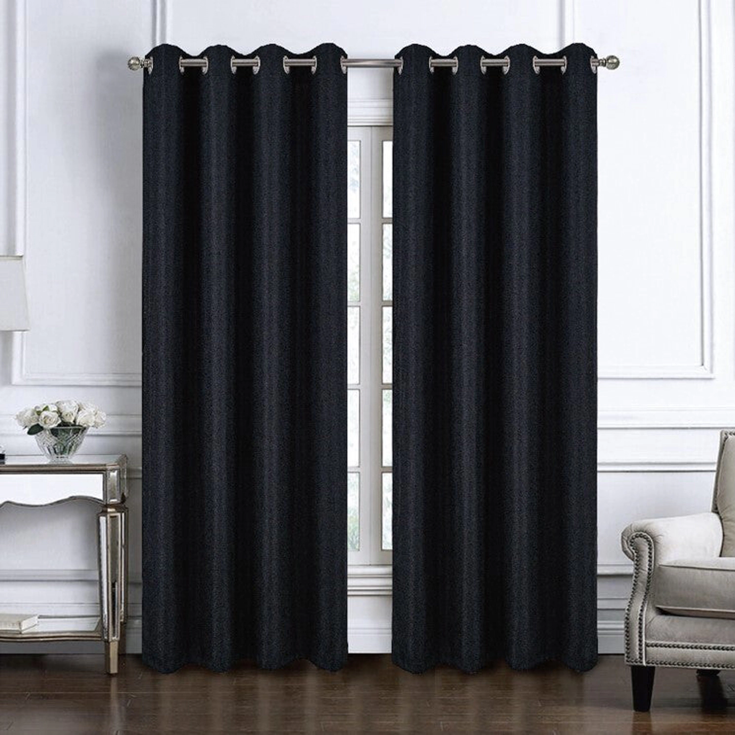 RT Designers Collection 100% Polyester 140 GSM Lava Jacquard Grommet Curtain Panel 54" x 84
