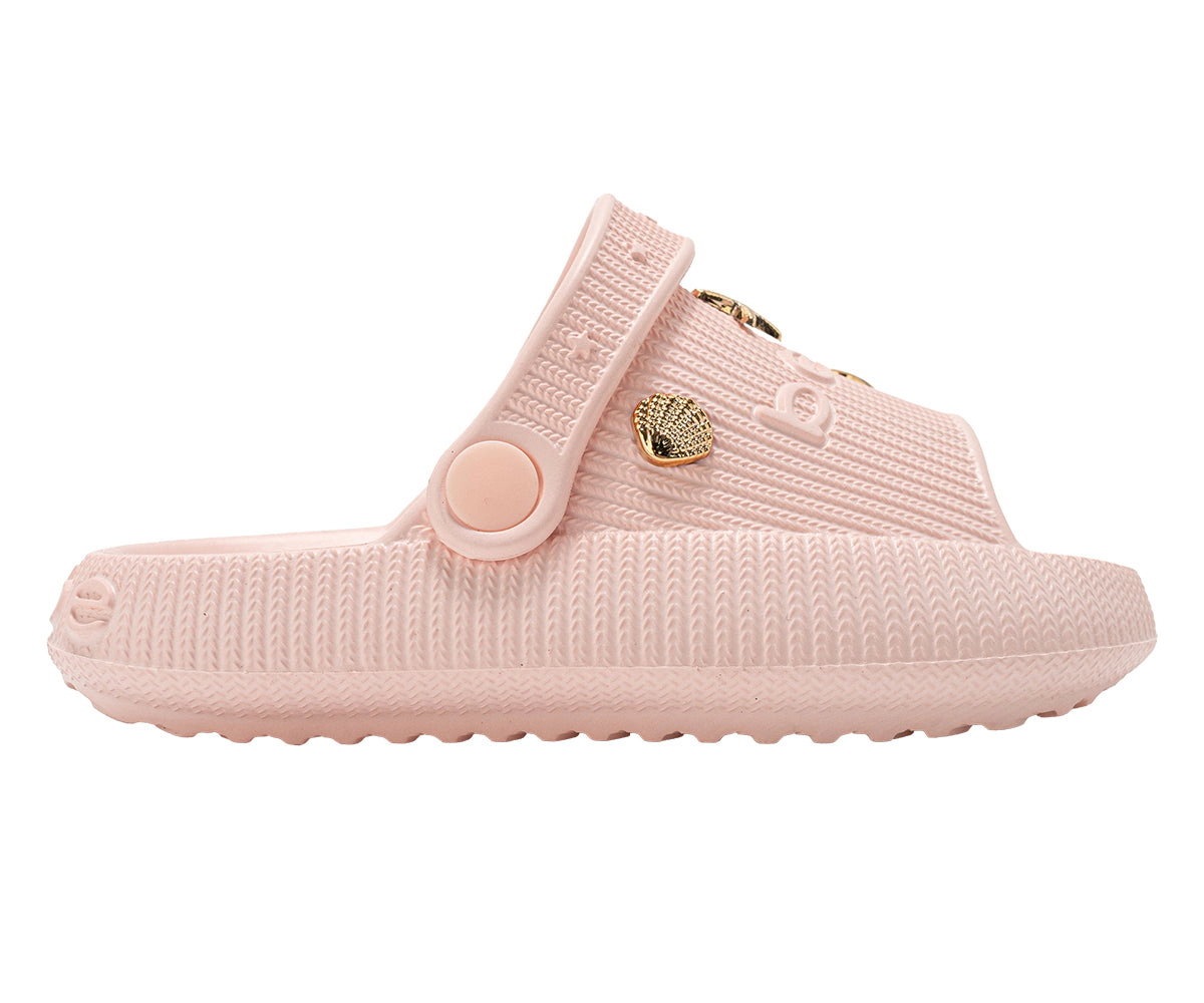 bebe Toddler Girl's EVA Slide Sandals with Sea Charms