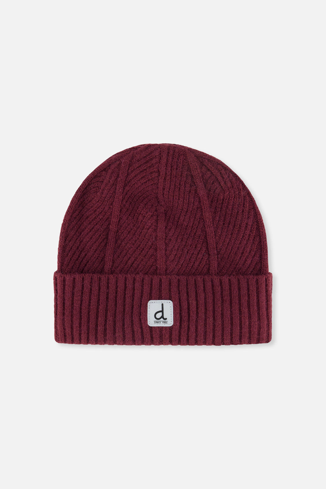 Deux par Boys Ribbed Winter Knit Hat with Rolled Cuff