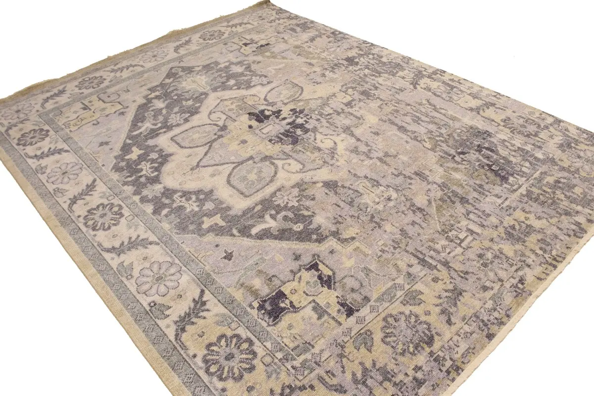 Magic Rugs 7'11 X 10'0 Muted Hand Knotted Floral Heriz Serapi Wool Rug
