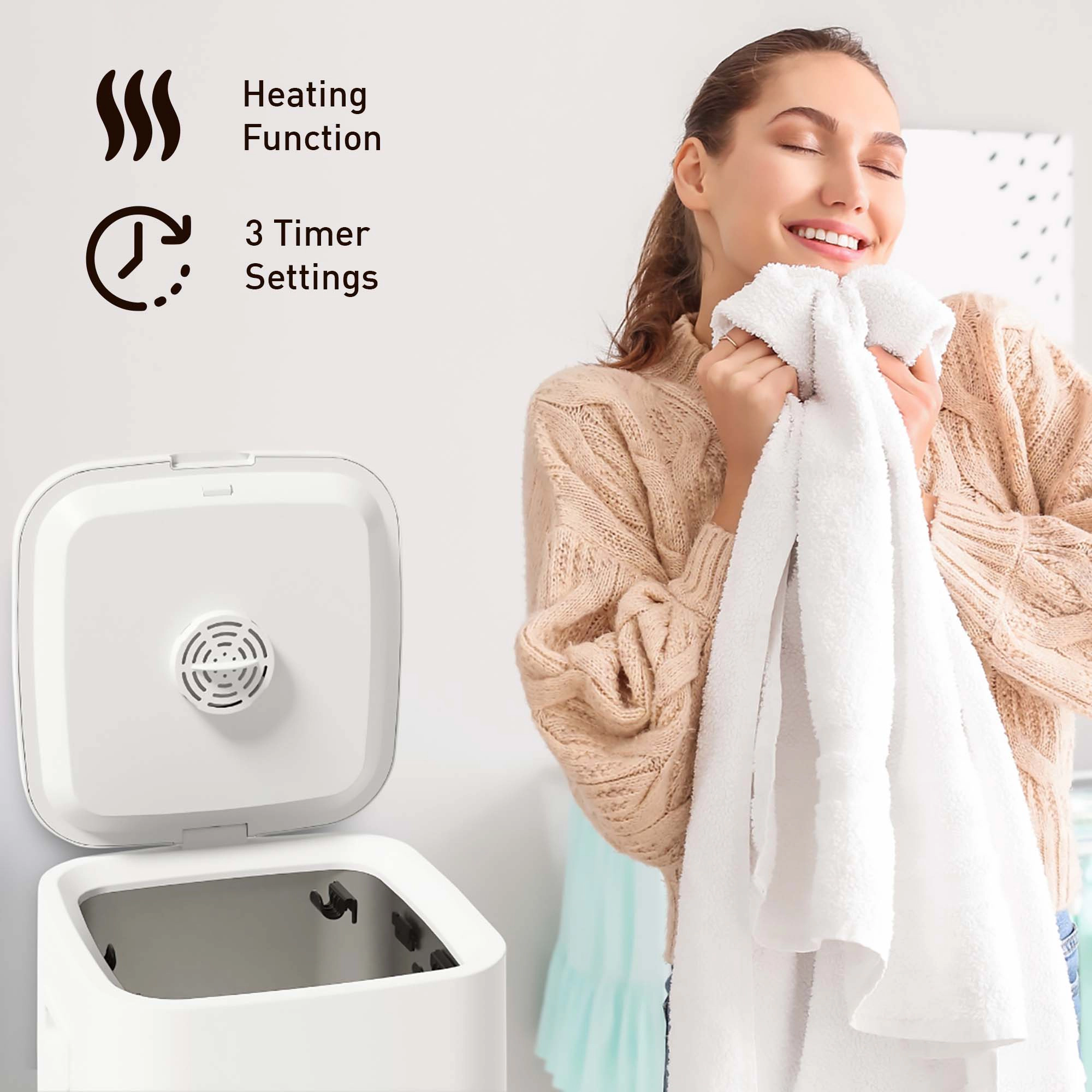 Pursonic Unisex Luxury Bathroom Essential Set: Towel Warmer Bucket, Digital Scale & Bamboo Bath Body Brush