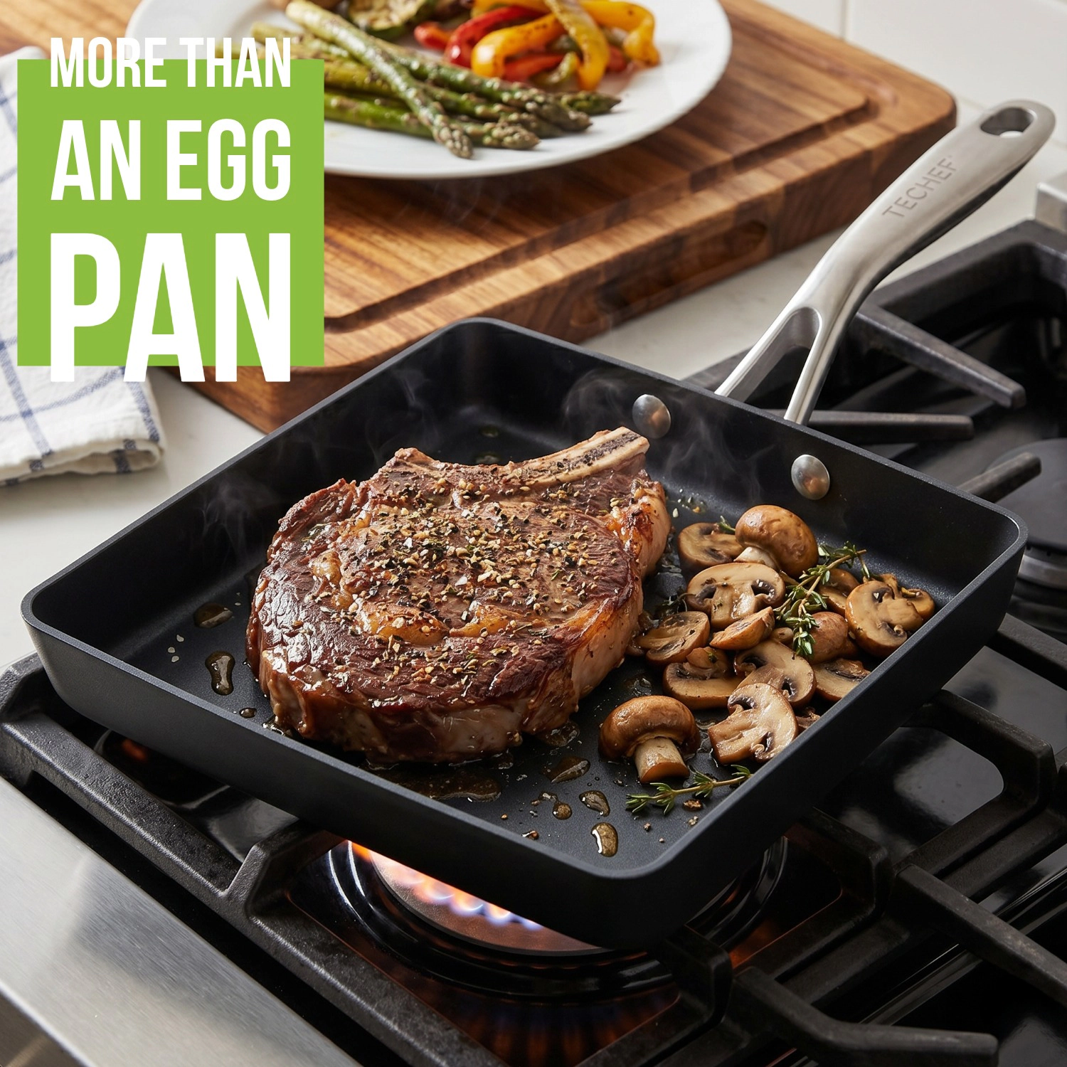 TECHEF Onyx - Nonstick Tamagoyaki Japanese Omelette Pan/Egg Pan