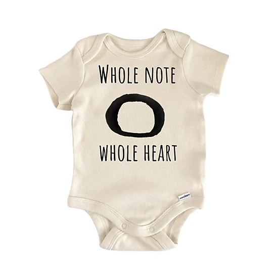 NOFO VIBES Unisex Whole Note Musical Notes Baby Gift Baby Bodysuit ...