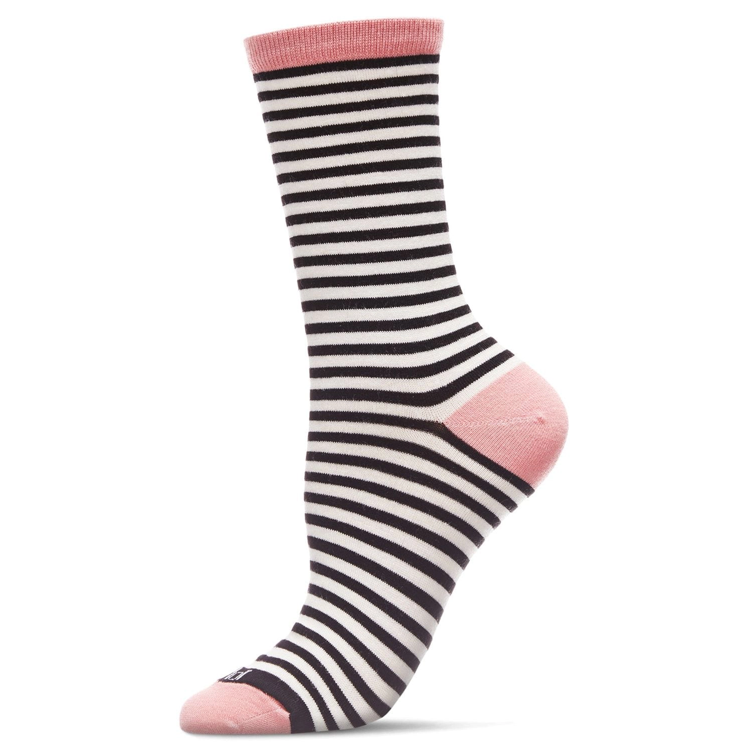 MeMoi Colorful Stripes Bamboo Blend Crew Socks