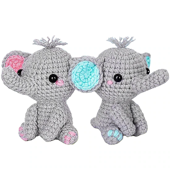 GBruno Beginner Crochet Kit With 2 Elephant Patterns