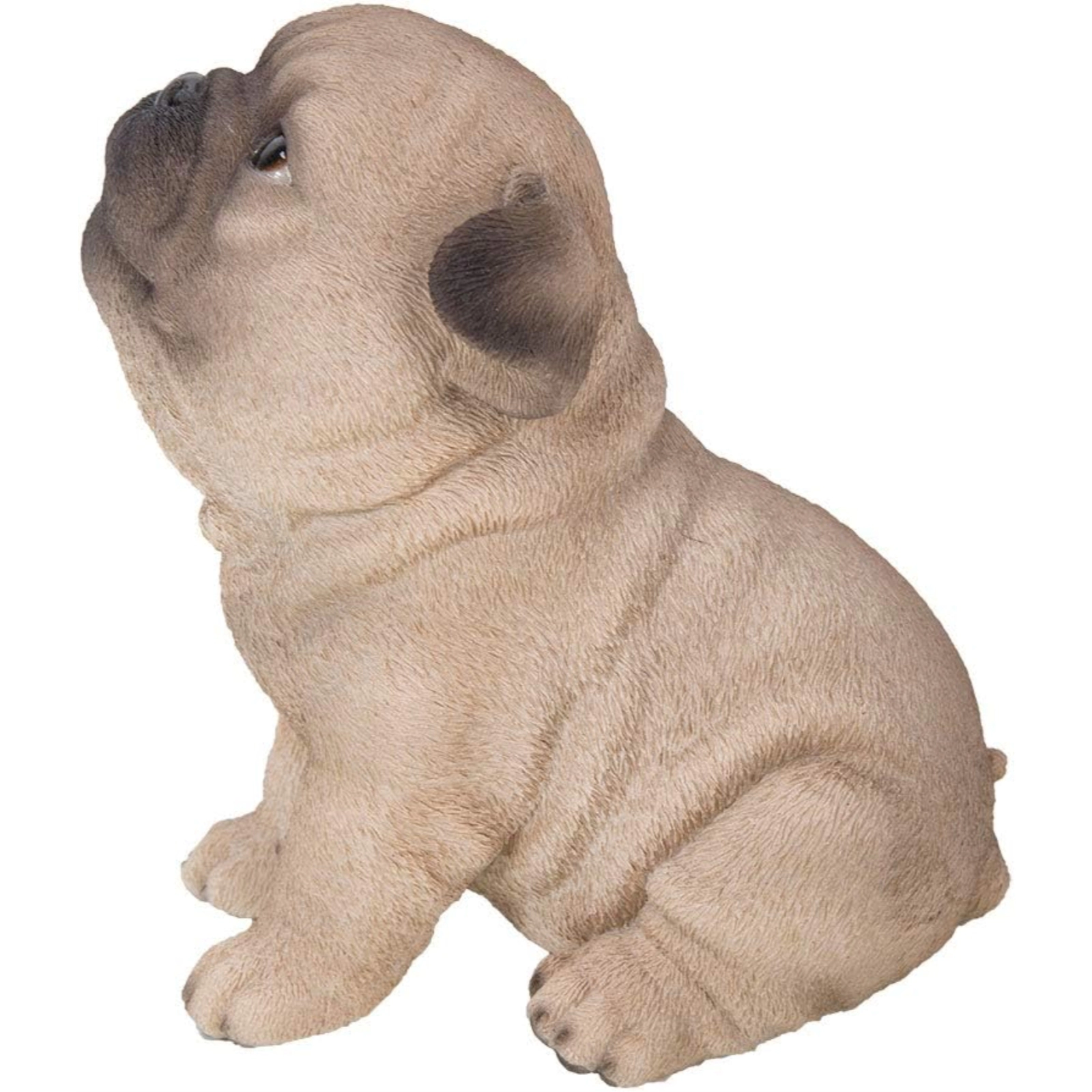 Pacific Giftware Realistic Animal Sitting Pug Puppy Collectible Home Decor Figurine 5.7 Inch Brown