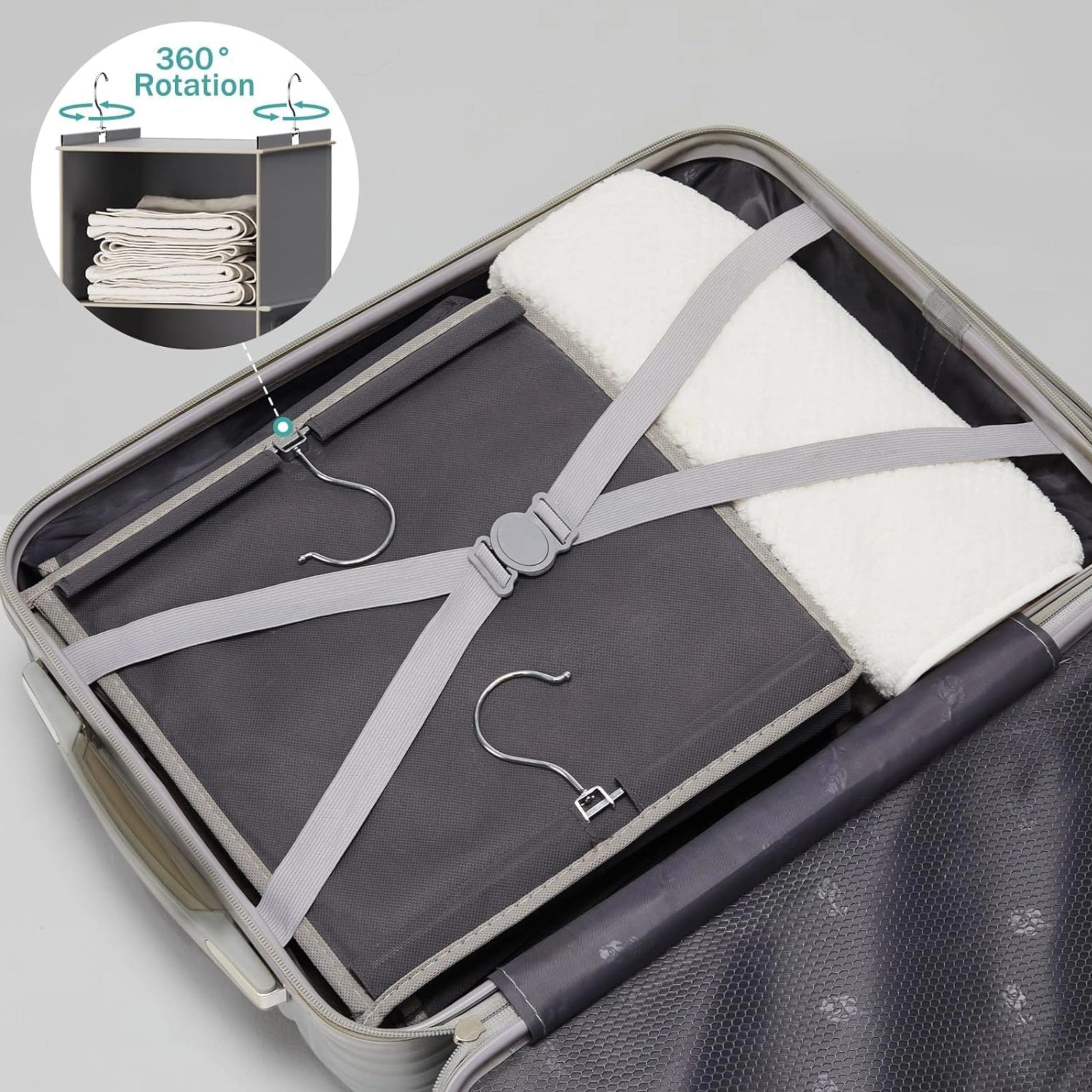Stock Preferred 6 Shelf Hanging Closet Organizer with Side Pockets Fabric Storage Shelves