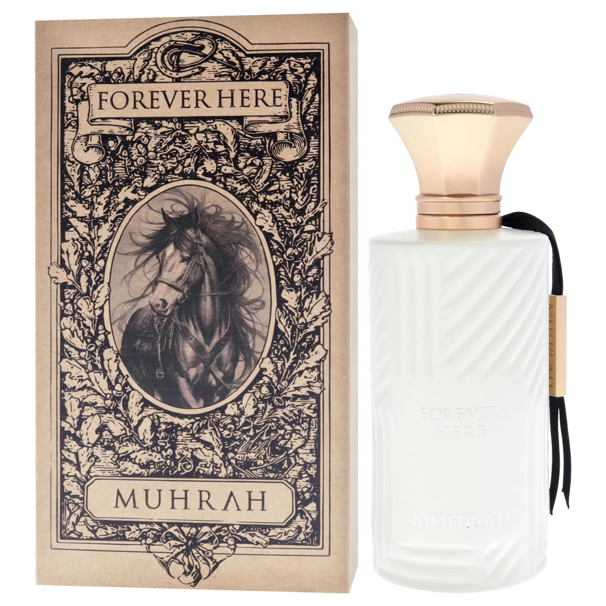 Muhrah Forever Here Eau de Parfum for Women, Oriental Floral Vanilla 3.4 oz Spray
