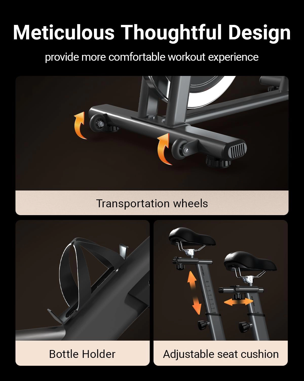 HARISON Exercise Bike for Home, 350 LB Capacity Magnetic Indoor Cycling Bike with Bluetooth (HR-X15)