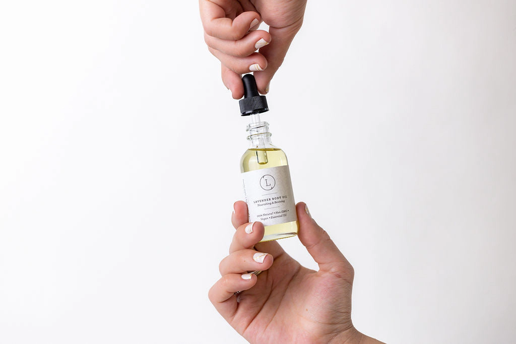 Lizush Lavender Body Oil, Natural Moisturizing 2 oz