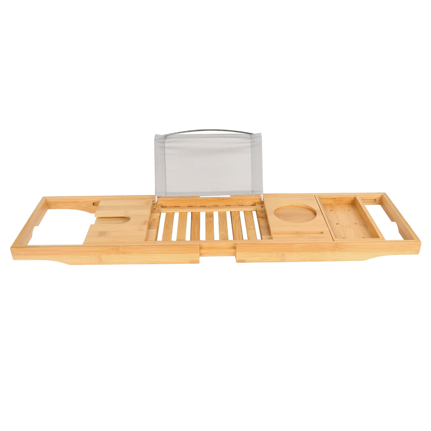 GBruno Bamboo Extendable Bathtub Caddy Tray