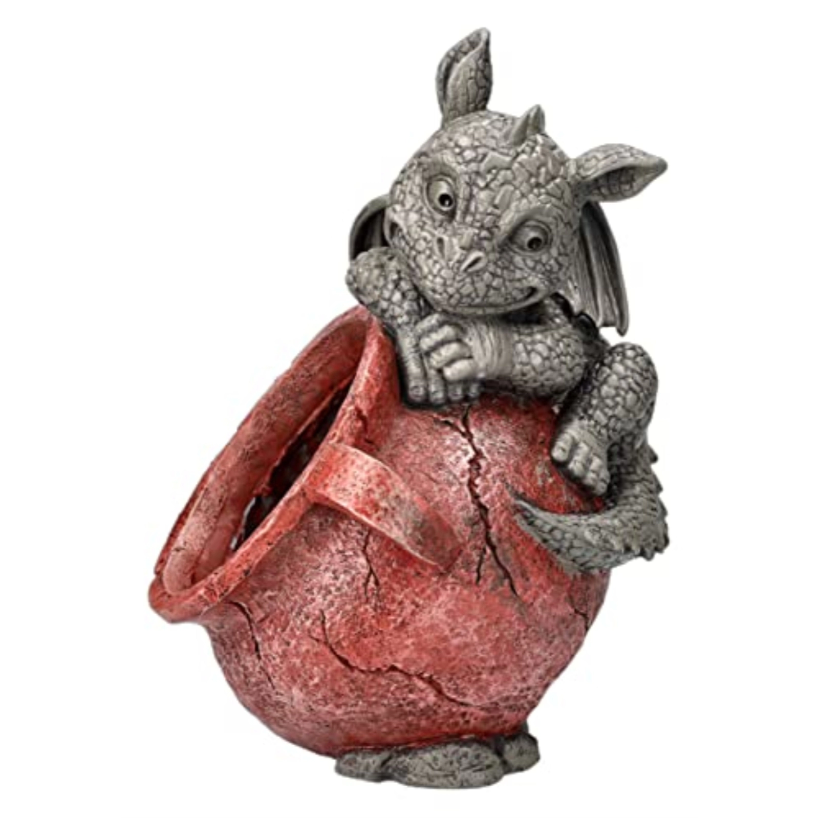 Pacific Giftware Playful Garden Dragon Planter Garden Display Decorative Accent Resin Sculpture 13.25 inches