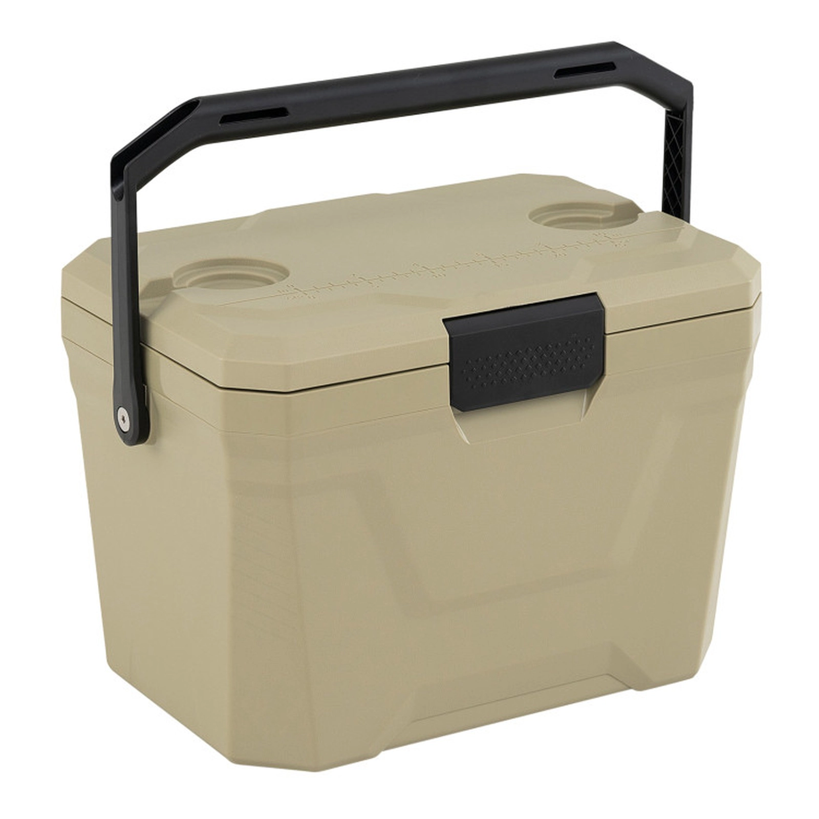 SUGIFT Sand 21-qt Small Hard Shell Insulated Cooler Ice Chest with 2 Cup Holders and Bottle Opener
