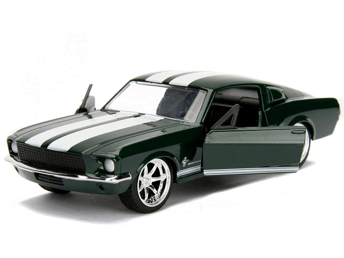 Jada Sean's Ford Mustang Dark Green with White Stripes "Fast & Furious" Movie 1/32 Diecast Model Car by Jada