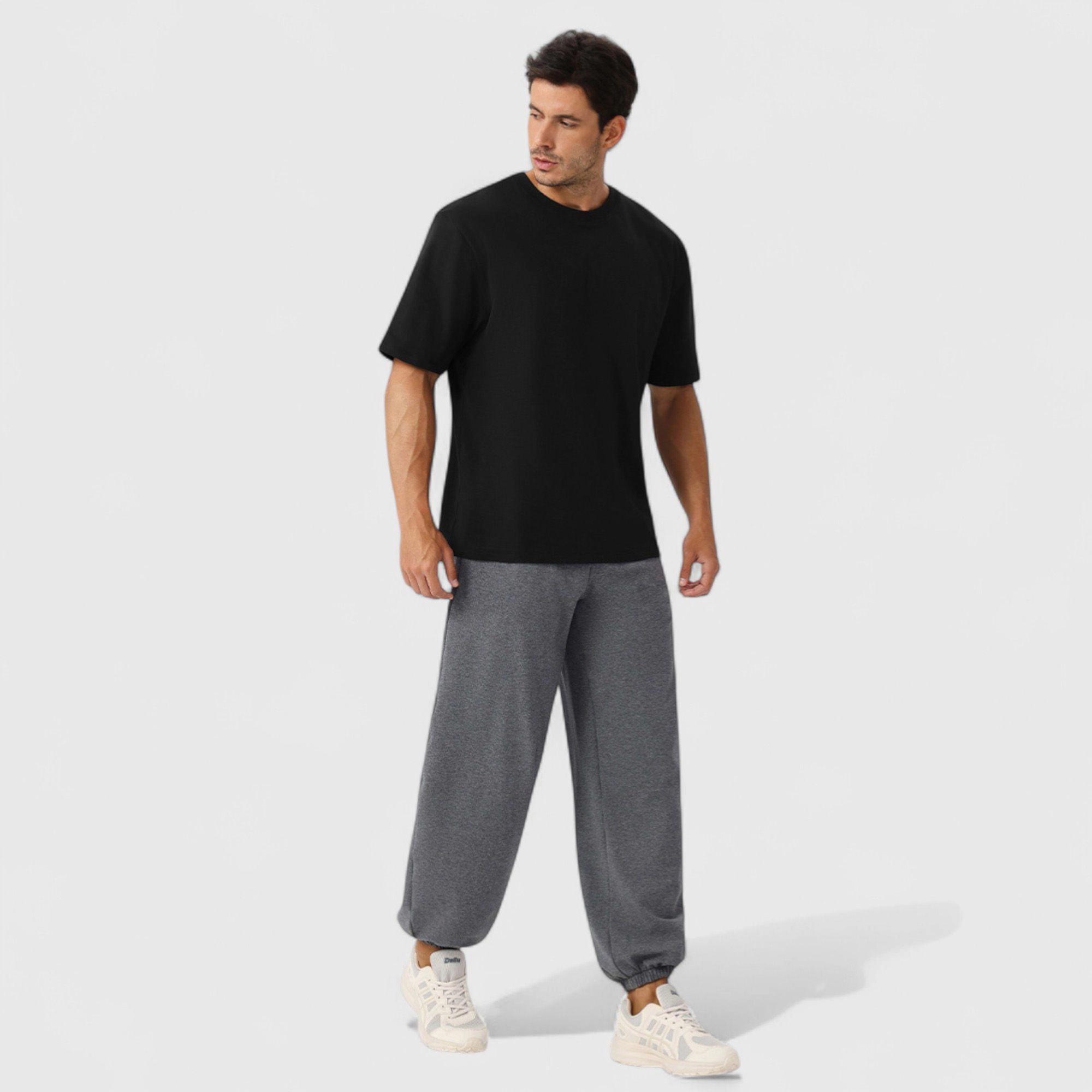 Anna-Kaci Men's Oversized Fit Short Sleeve T-Shirt with Drop Shoulders and Relaxed Silhouette for Everyday Style