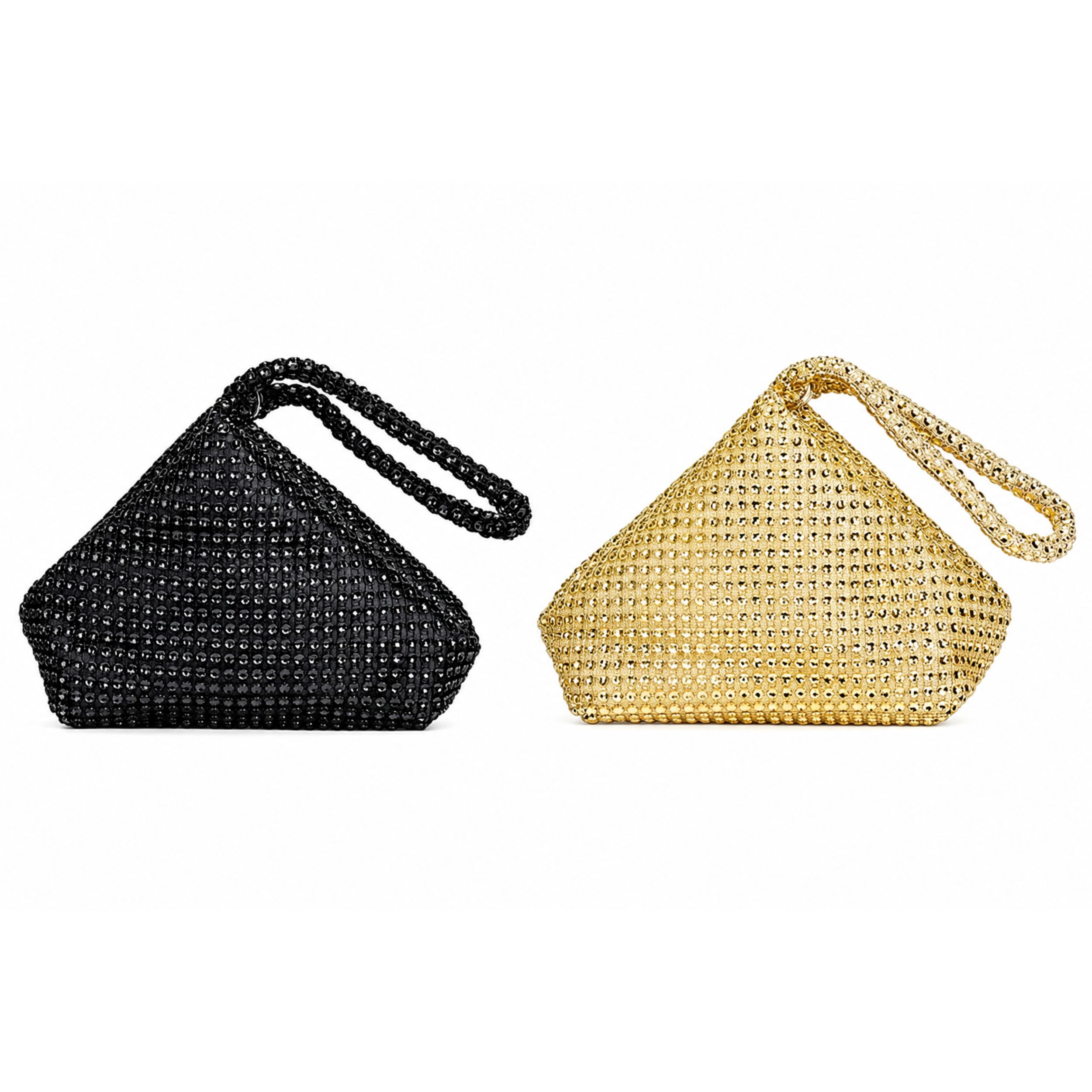Home Collection Women’s Rhinestone Triangle Clutch Evening Wristlet Purse
