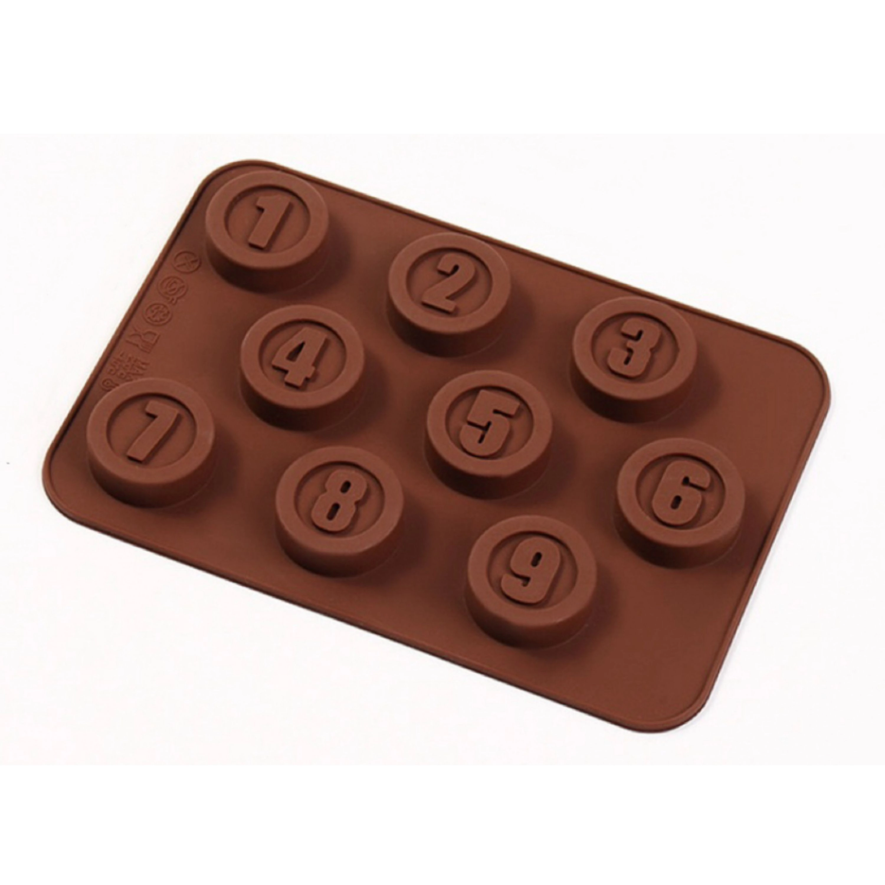 Kitcheniva 5.6 x 3.8 Inch Silicone Chocolate Number Mold