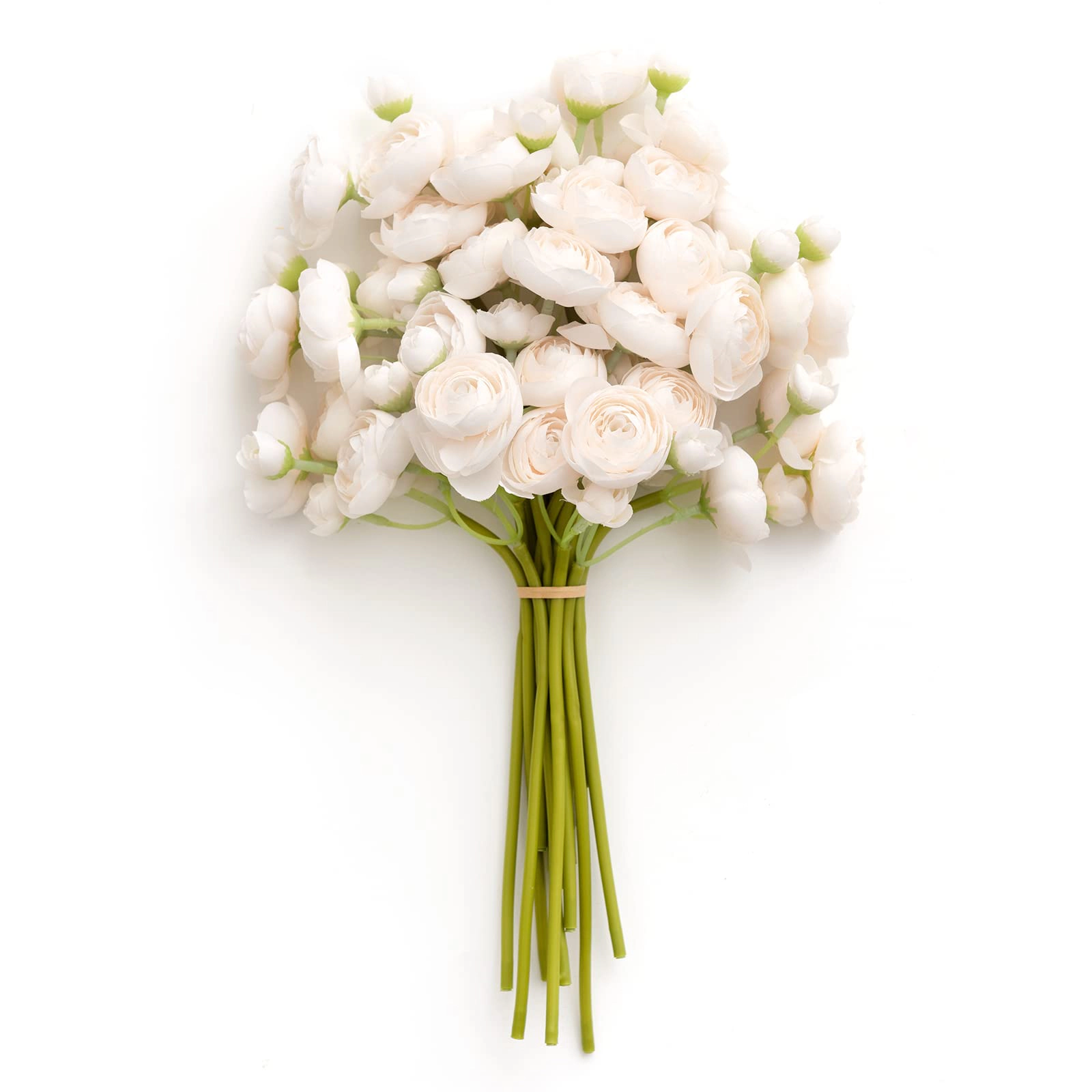 PUPWE Flowers Artificial Flower Faux Silk RanunculCream