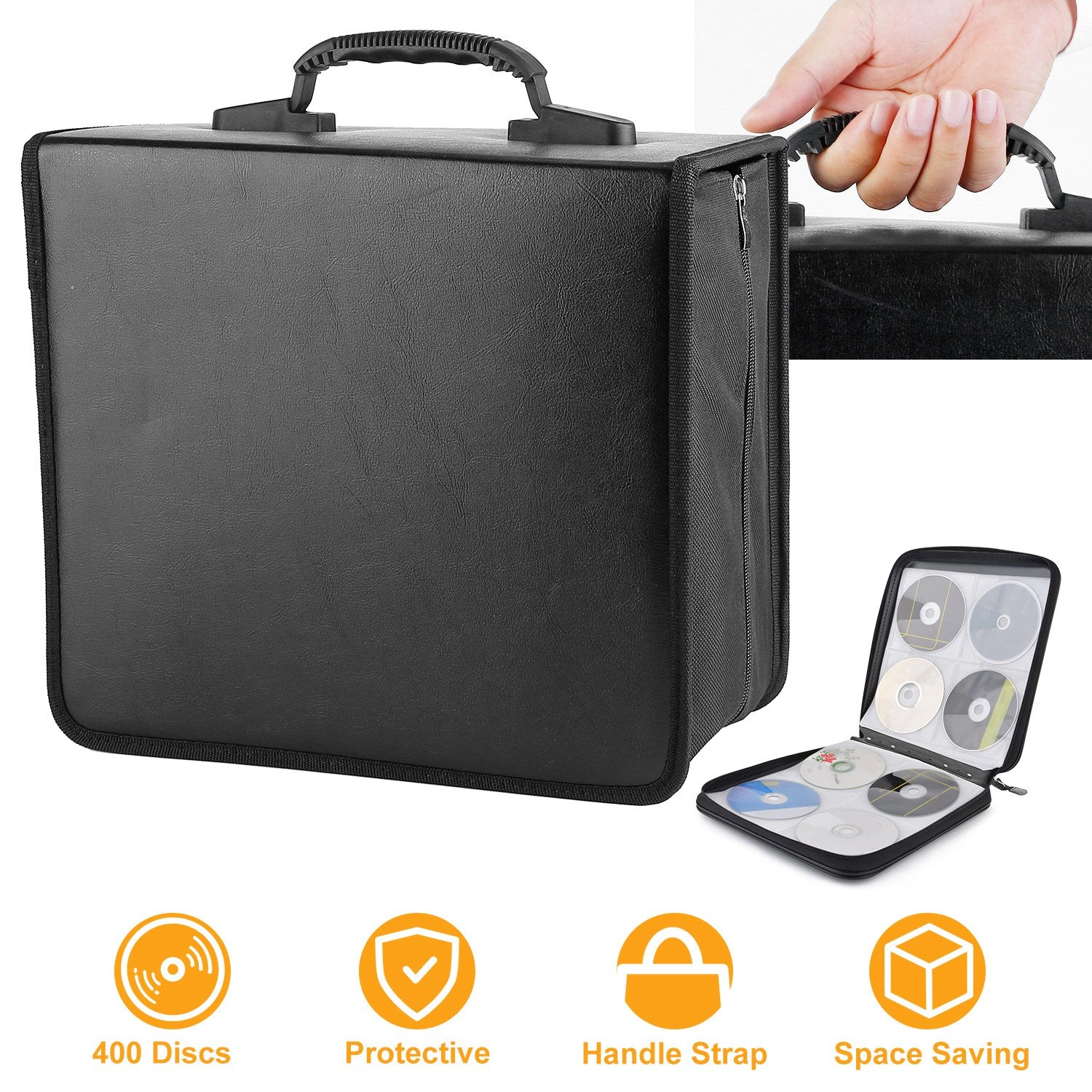 GBruno 400-Disc CD DVD Storage Case With Handle