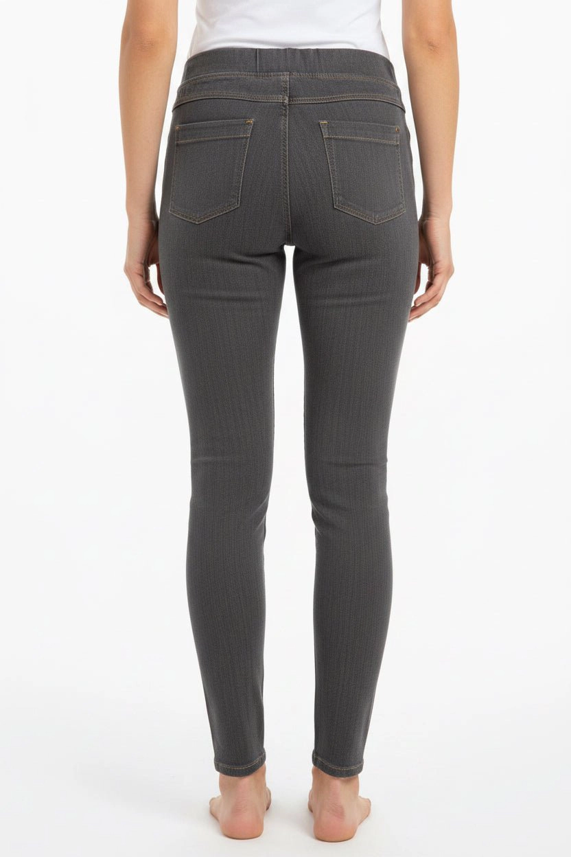 DressAtR Women's Gray Denim Stretch Skinny Fit Full Length Pant