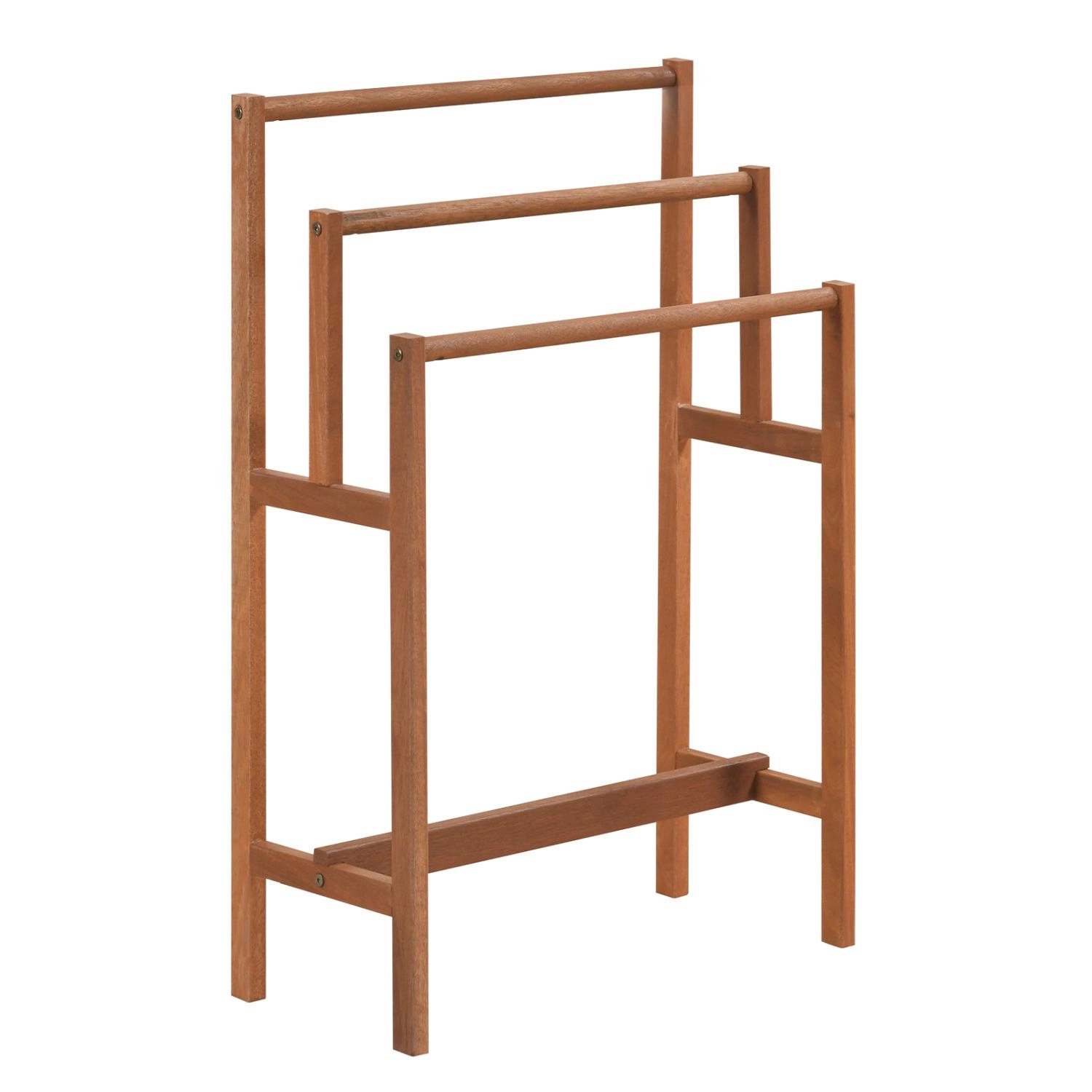 SlickBlue Wooden Towel Rack Stand, 3-Tier Freestanding Organizer