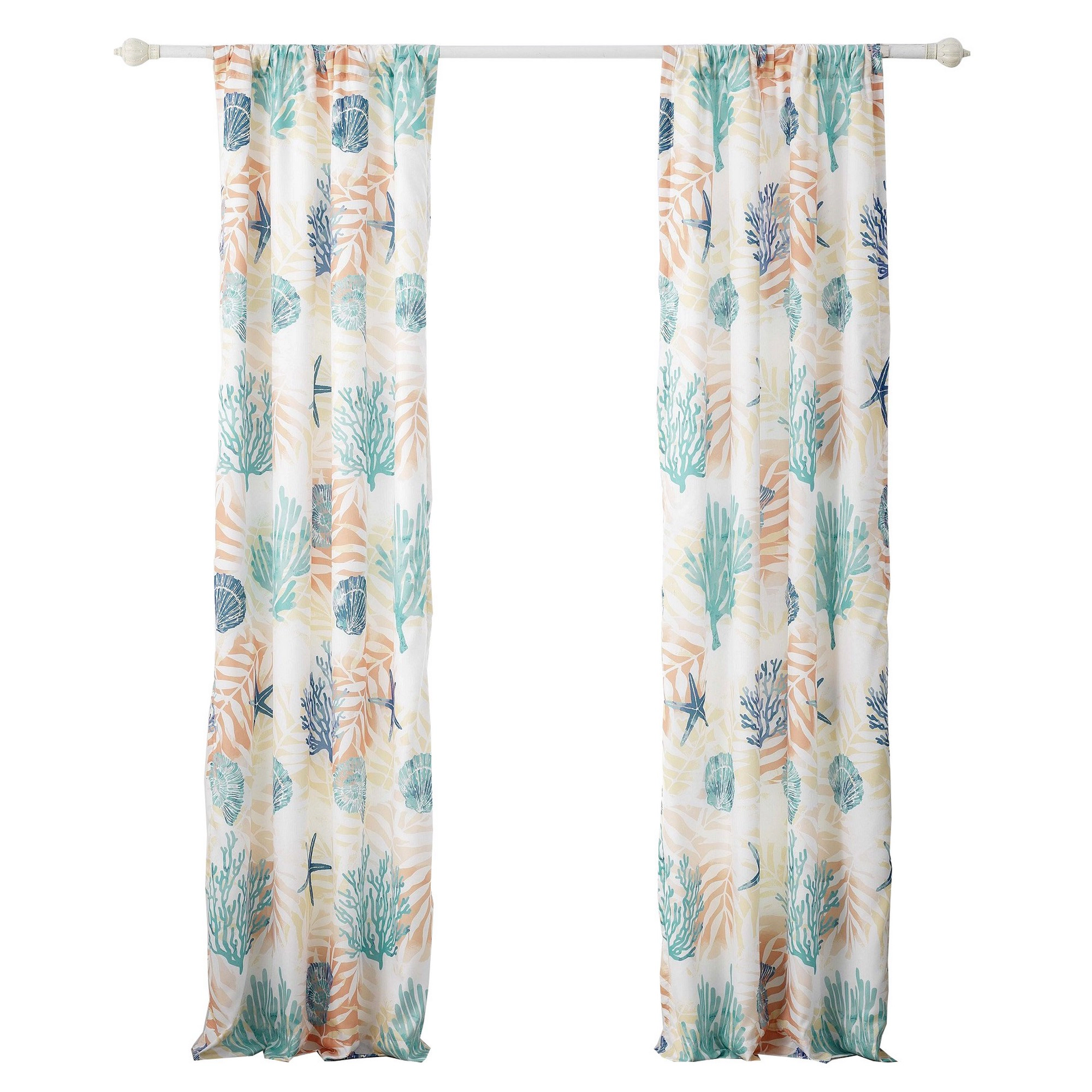 Greenland Home Fashions Montego Window Curtain Panel Pair 42 x 84 Aqua