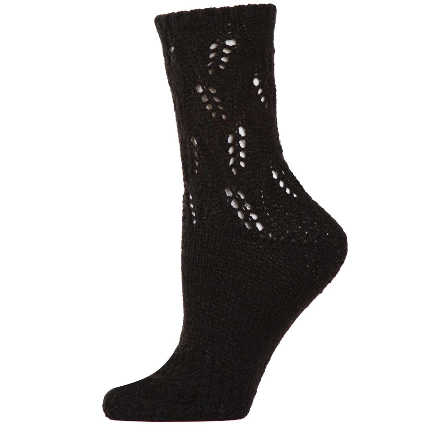 MeMoi Women's Pointelle Sweater Knit Cozy Soft Crew Socks