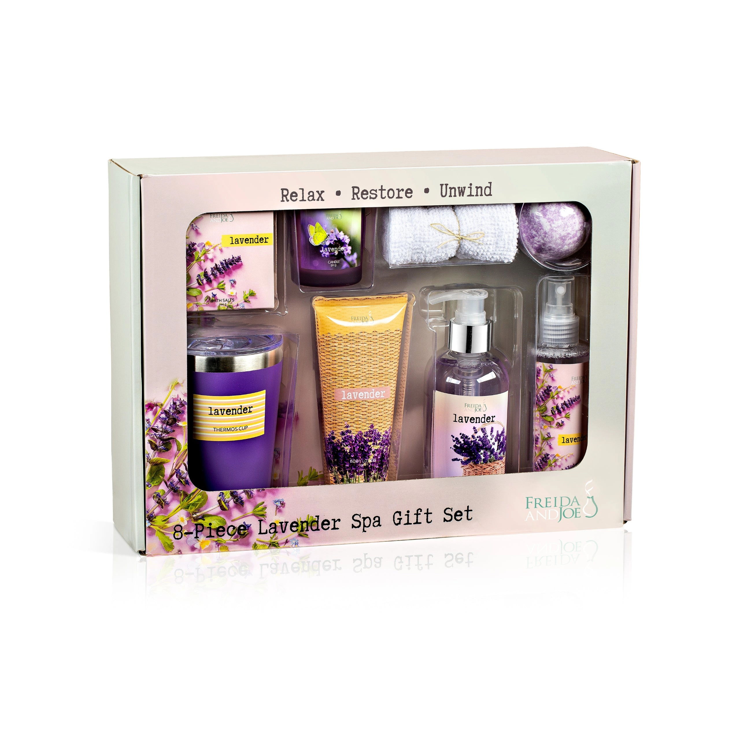 Freida and Joe  Women Lavender Ultimate Spa Box – Elegant Mother's Day Spa Set
