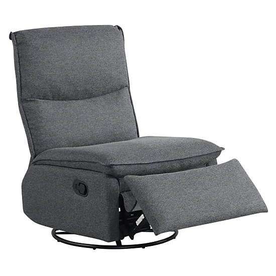 Hivvago 360 Degree Swivel Rocking Chair With Cushioned Back For Living Room