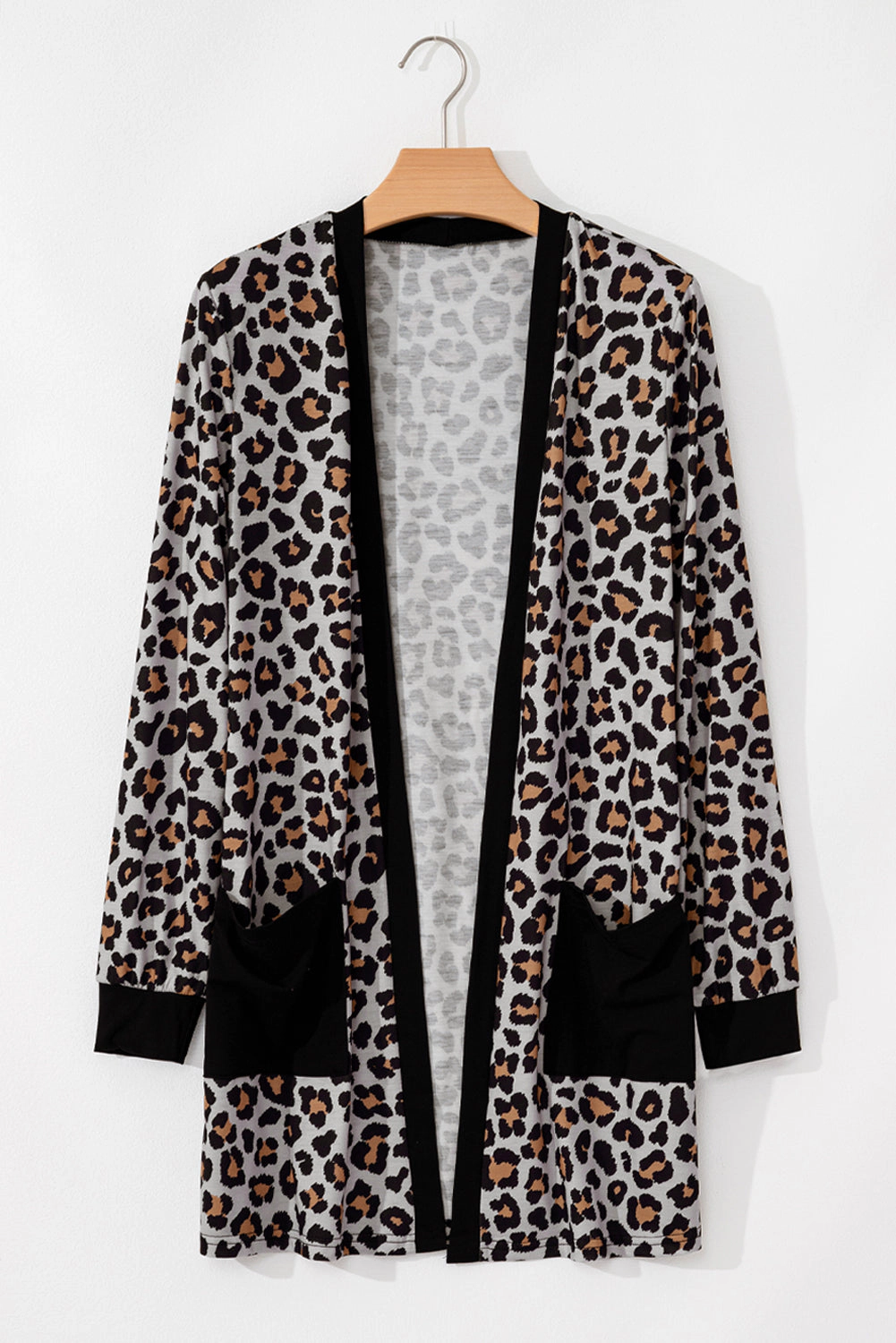 Threaded Pear Jazmin Patched Open Front Cardigan