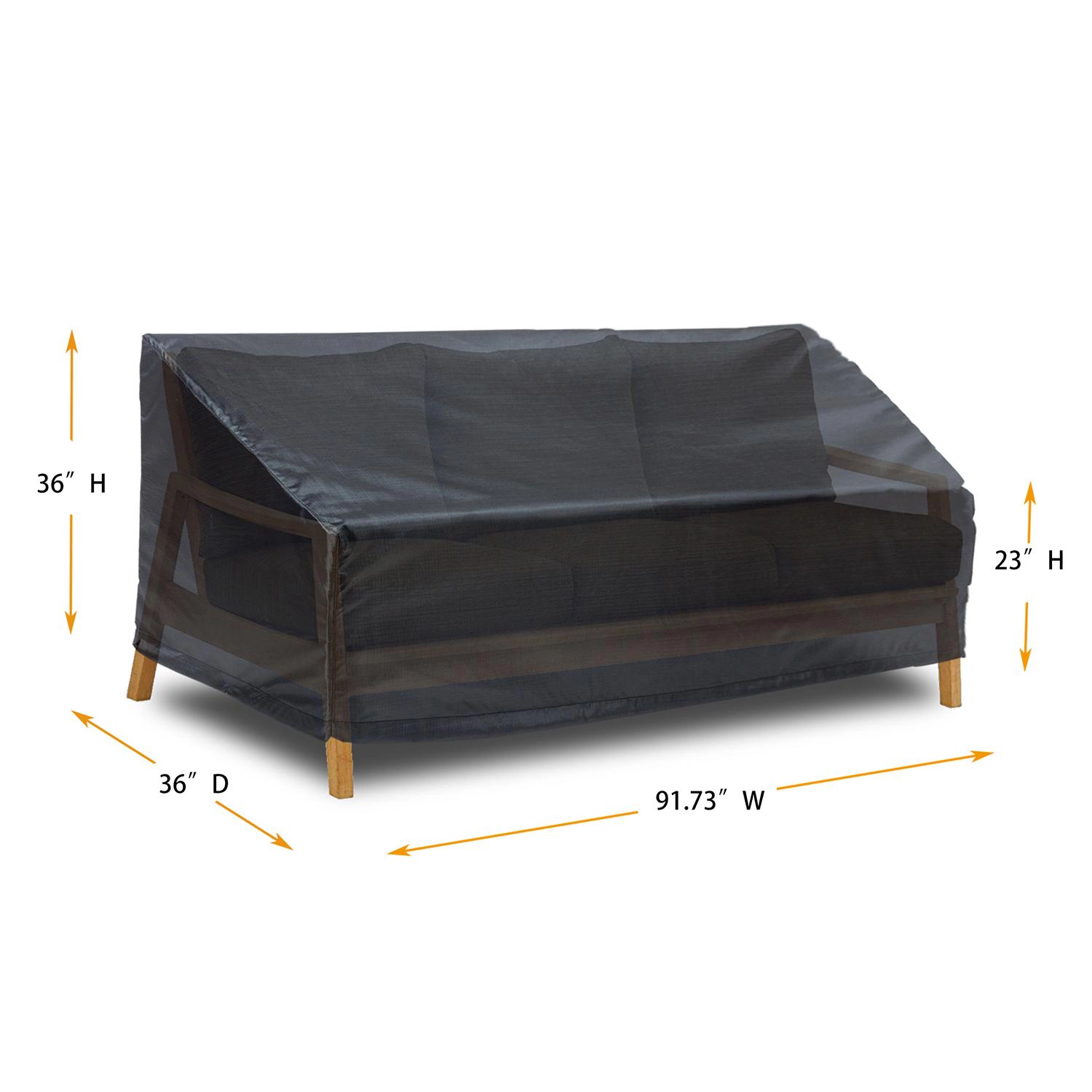 Summerset Shield Large Sofa Cover Ultimate Protection for Your Outdoor Furniture 91.73" x 36" x 23"/36" Mercury